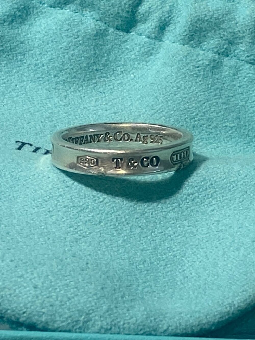Authentic Tiffany & Co. 1837 Sterling Silver Ring in Silver Tone Size 8 - Picture 7 of 8